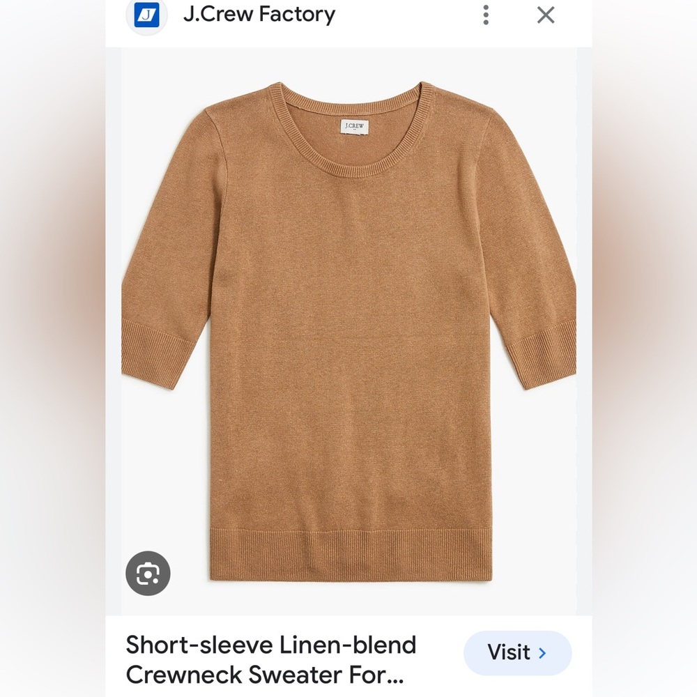 NWT linen blend short sleeve sweater